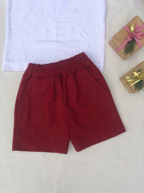 Bermuda Vermelho Bordô