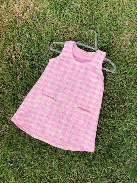 Vestido Joana - Tweed Rosa
