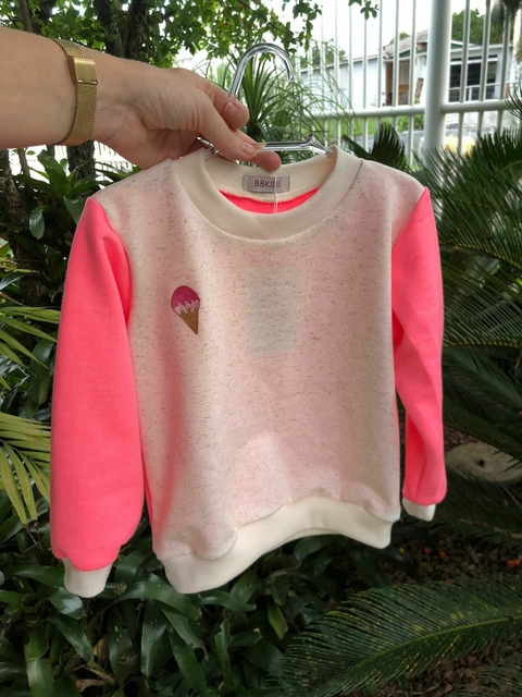 Blusa de Moletinho Salamê - Sorvete Off White