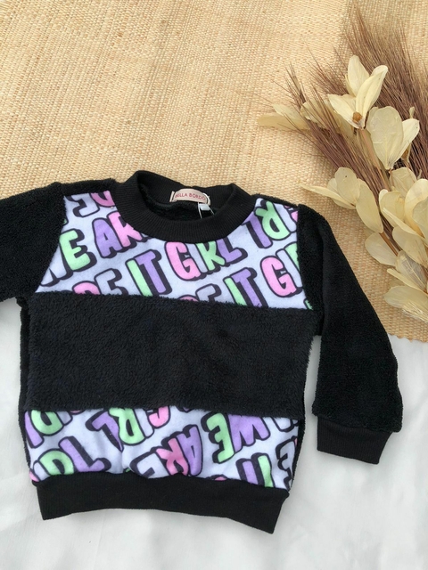 Blusa de Moletinho Salamê - It Girl Preto