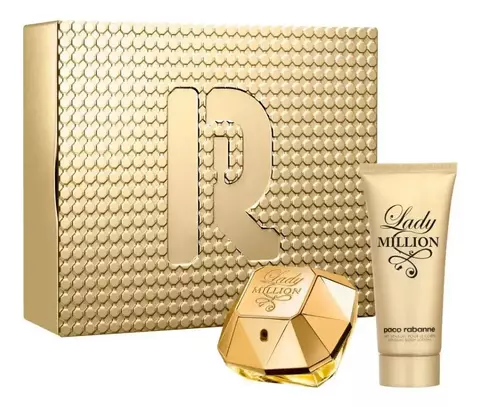 Conjunto Lady Million Rabanne Feminino - Perfume Eau 80ml + Creme Corporal 100mlConjunto Lady Million Rabanne Feminino - - comprar online
