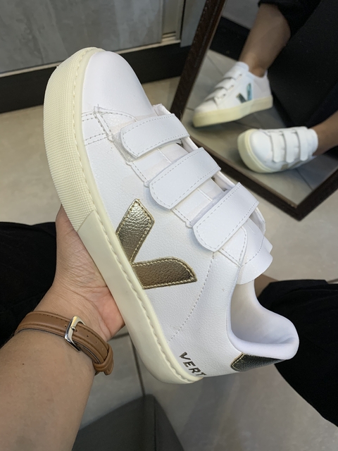 Vert Branco/Dourado Velcro