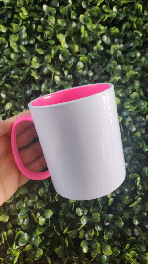 Caneca de polímero com interior colorido