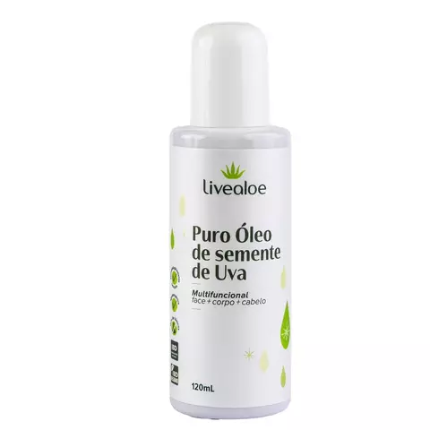 Óleo Vegetal Semente de Uva Livealoe - 120ml