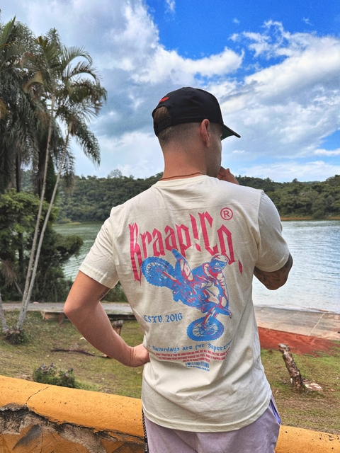 Camiseta Braap! Saturdays are for Supercross - Off White
