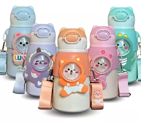 Garrafa Térmica Infantil Pato Elefante 500ml