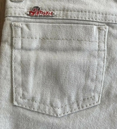 CALCA FEMININA BEBE SARJA BEGE flare 1718 - Bina Criações de Modas