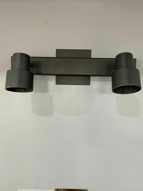 Luminaria Aplique 2 luces GU negro
