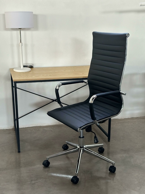 Sillón aluminium alto Negro