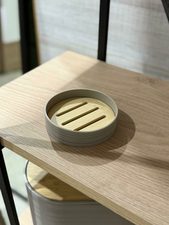 Imagen de Set de plástico y Bambú x 6 BEIGE