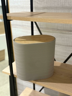 Set de plástico y Bambú x 6 BEIGE - comprar online