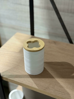 Set de plástico y Bambú x 6 BLANCO