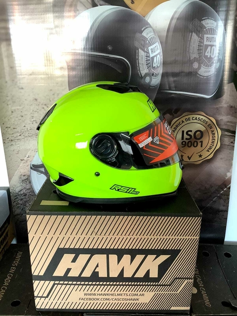 CASCO HAWK RS11 DOBLE VISOR FLUOR + GUANTES DE REGALO