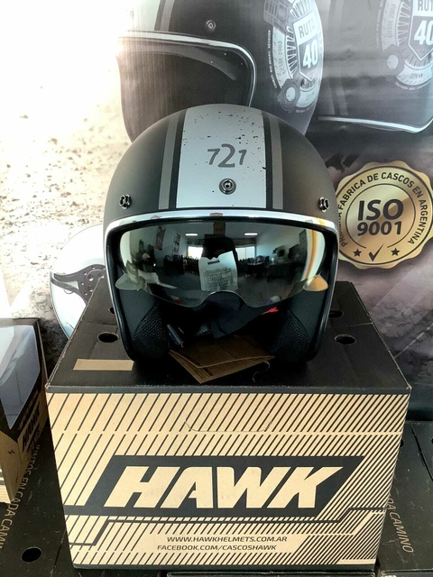 CASCO HAWK ABIERTO 721 RUTA 40 + GUANTES DE REGALO