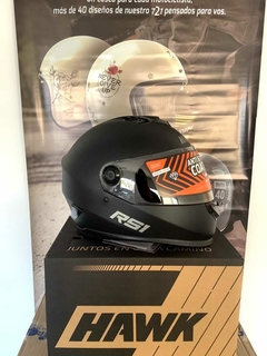 CASCO HAWK RS1 NEGRO MATE + GUANTES DE REGALO