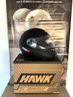CASCO HAWK RS5 REBATIBLE FLIP UP NEGRO MATE + GUANTES DE REGALO - comprar online
