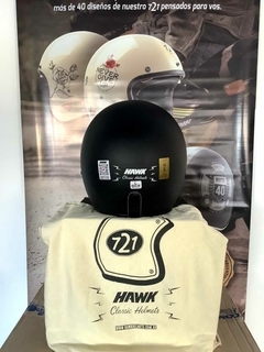 CASCO HAWK ABIERTO 721 NEGRO MATE + GUANTES DE REGALO - AFSTORE