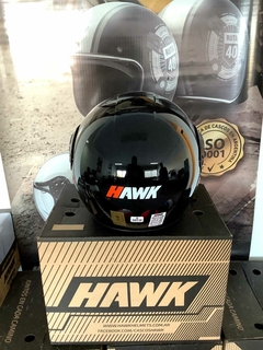 CASCO HAWK RS5 REBATIBLE FLIP UP NEGRO BRILLANTE + GUANTES DE REGALO - AFSTORE