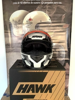CASCO HAWK RS11 DOBLE VISOR REVO BLANCO + GUANTES DE REGALO en internet