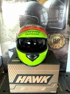 CASCO HAWK RS11 DOBLE VISOR FLUOR + GUANTES DE REGALO - comprar online