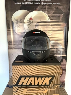 CASCO HAWK RS5 REBATIBLE FLIP UP NEGRO MATE + GUANTES DE REGALO - tienda online