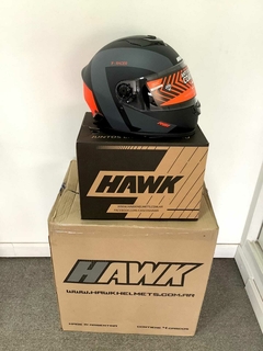 CASCO HAWK T-RACER NARANJA + GUANTES DE REGALO en internet