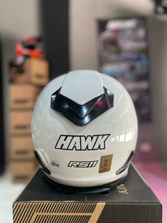 CASCO HAWK RS11 DOBLE VISOR BLANCO BRILLANTE + GUANTES DE REGALO - AFSTORE
