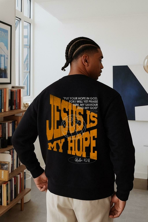 Moletom Blusão Peluciado - JESUS IS MY HOPE - comprar online