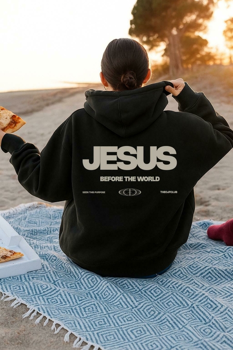 Moletom Canguru Peluciado - JESUS