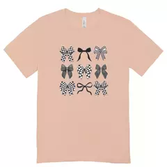 Camisa Feminina Baby Look Laço Xadrez