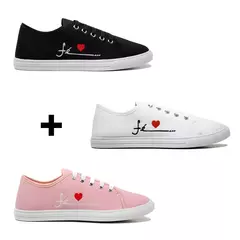 Kit 3 Tênis Feminino Casual FÉ - comprar online