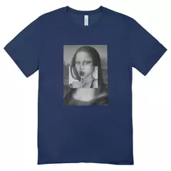 Camisa Feminina Baby Look Monalisa Moderna na internet