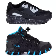Kit 2 Tênis Infantil Botinha Oakley + Tênis Infantil Mini Max AIR Menino - Loja Urban Style