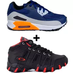 Imagem do Kit 2 Tênis Infantil Botinha Oakley + Tênis Infantil Mini Max AIR Menino