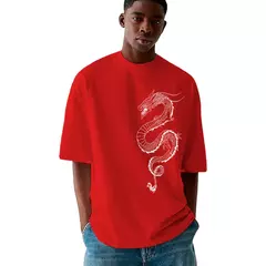 Camiseta Masculina Oversized Dragão