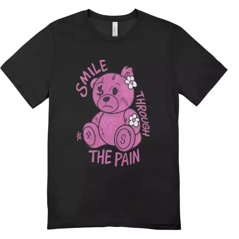 Camisa Feminina Baby Look Ursinha Punk