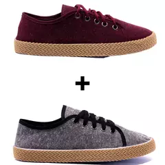 Imagem do Kit 2 Tênis Feminino Casual Corda Juta