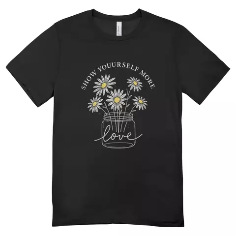 Camisa Feminina Baby Look Flores de Amor