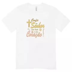 Camisa Feminina Baby Look Confie No Senhor