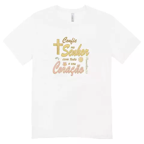 Camisa Feminina Baby Look Confie No Senhor