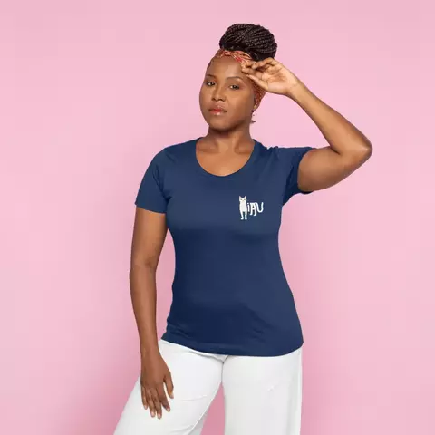 Camisa Feminina Baby Look Miau