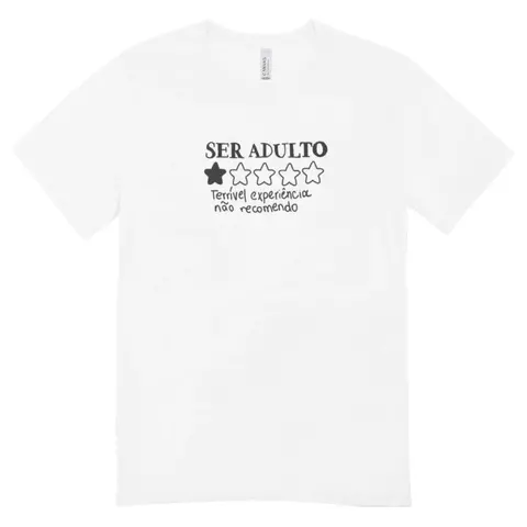 Camisa Feminina Baby Look Review da Vida Adulta
