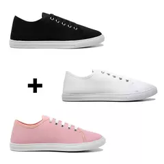Kit 3 Tênis Feminino Casual Classic - comprar online