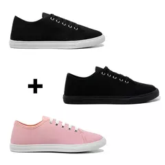 Imagem do Kit 3 Tênis Feminino Casual Classic