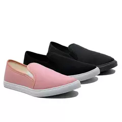 Kit 3 Tênis Feminino Slip On Casual na internet