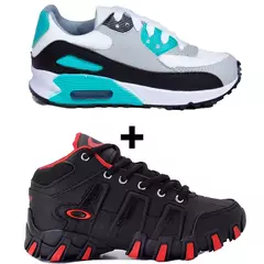 Imagem do Kit 2 Tênis Infantil Botinha Oakley + Tênis Infantil Mini Max AIR Menino