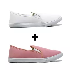 Kit 2 Tênis Feminino Slip On Casual - loja online