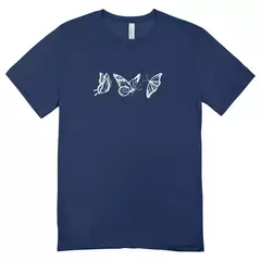 Camisa Feminina Baby Look De Borboletas na internet