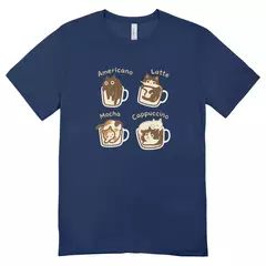 Camisa Feminina Baby Look Coffee Cats na internet