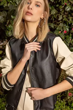 Jaqueta Bomber preta B27 - comprar online